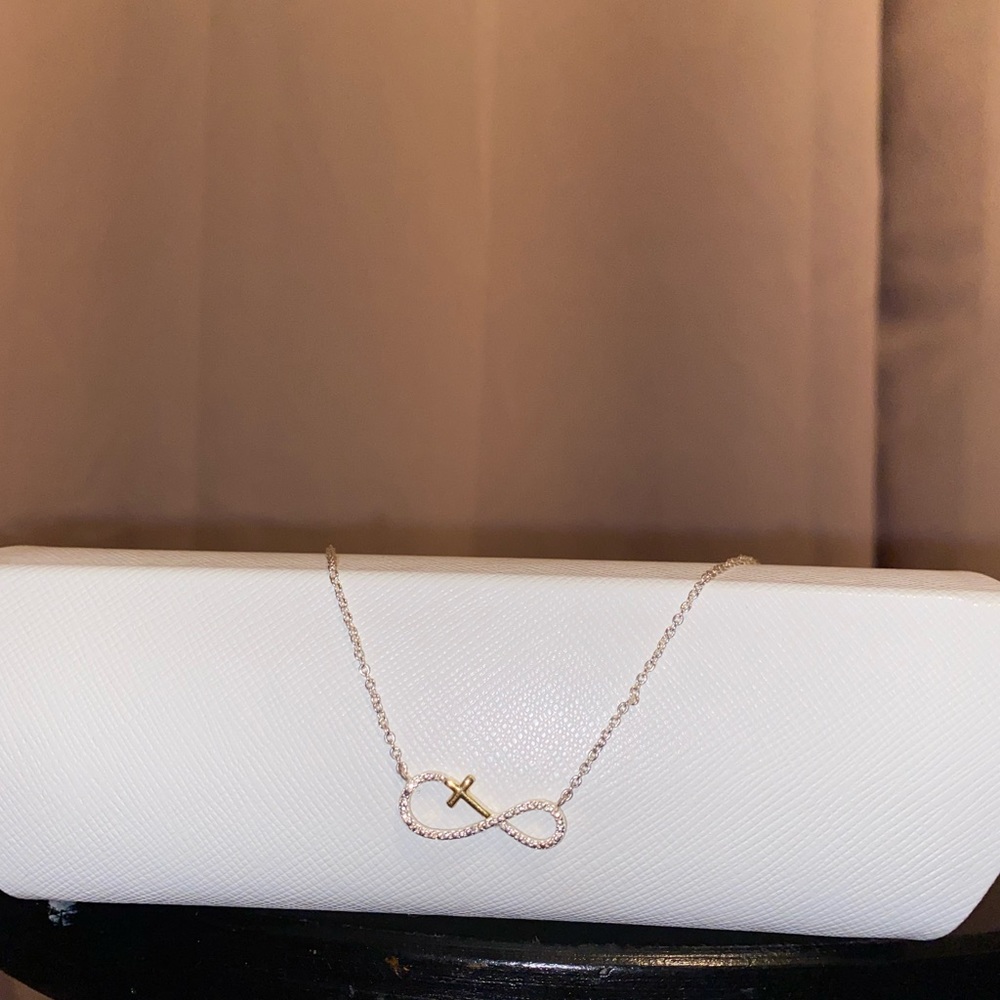 Infinity cross necklace